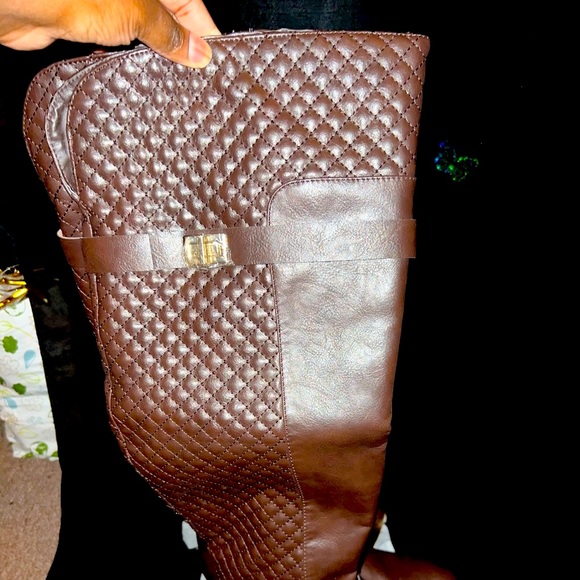 Justfab Brown Keswick Quilted Buckle 
